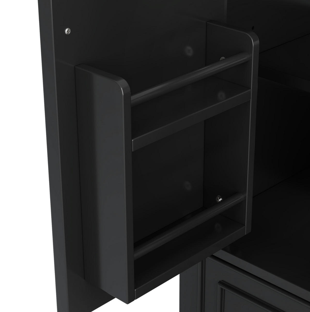 BADEZIMMERSCHRANK mit Keramikwaschbecken 73 x 45 x 87 cm Schwarz - Schwarz, Holzwerkstoff (45/87/73cm) - Beauniv