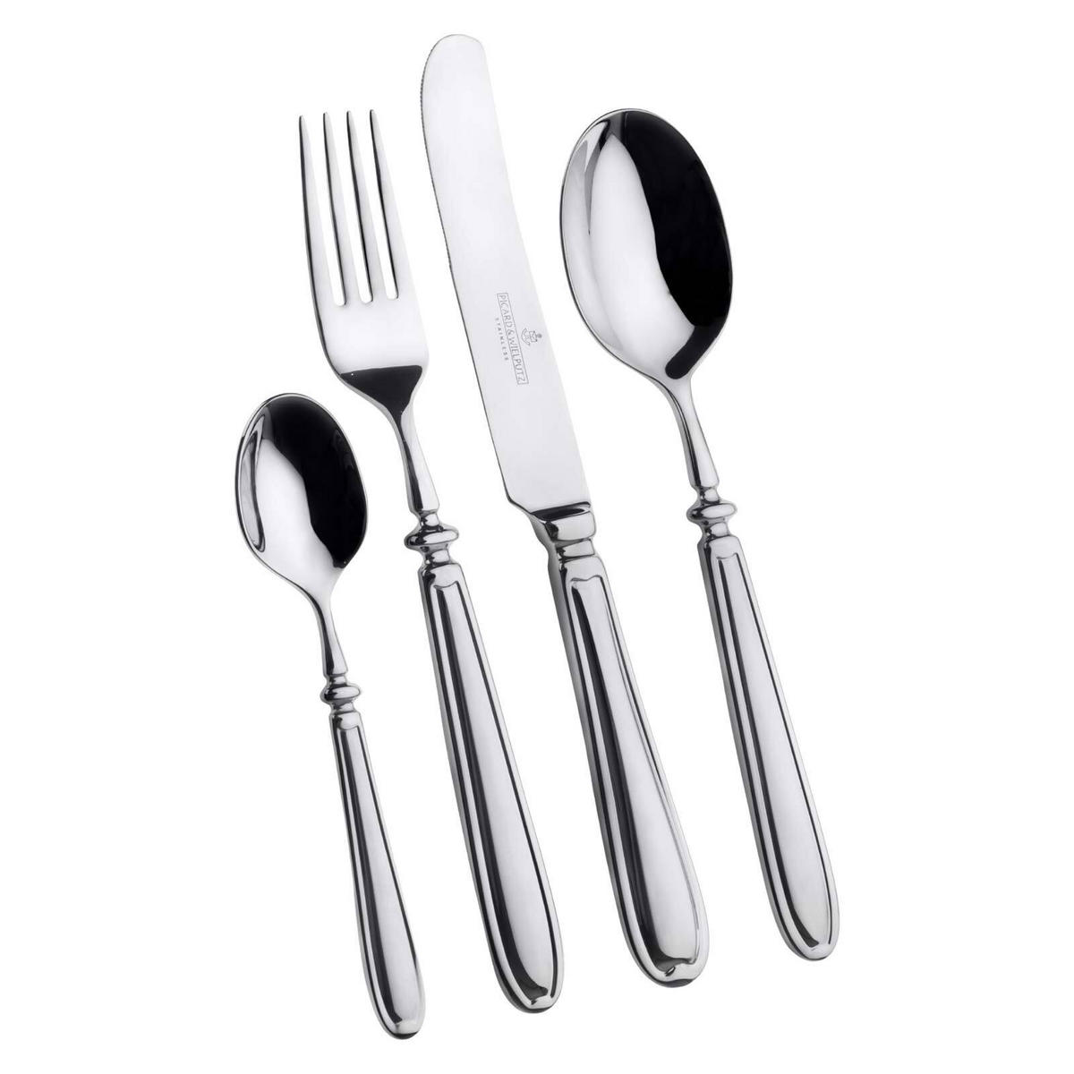 TAFELBESTECK Landhaus silber 24er Set - Silberfarben, Metall - Picard & Wielpütz