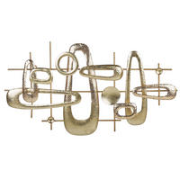 WANDDEKORATION Metall gold Manganese - Goldfarben, Metall (90/50/5cm) - Beliani