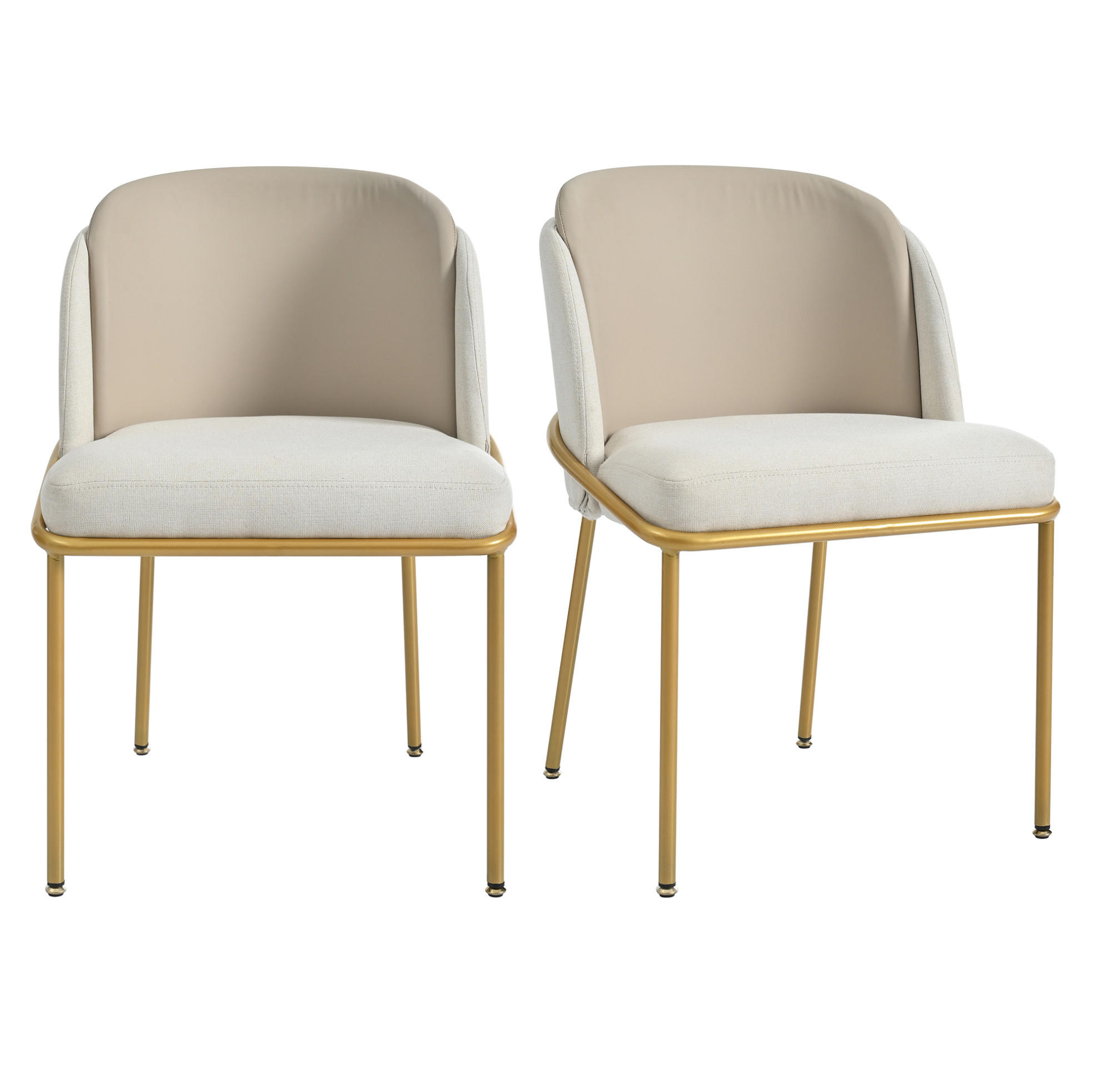 ESSZIMMERSTUHL mit verstellbaren Fußpolstern 44,5 x 50,8 cm Beige - Beige, Metall (55/85/55.1cm) - Meubliv