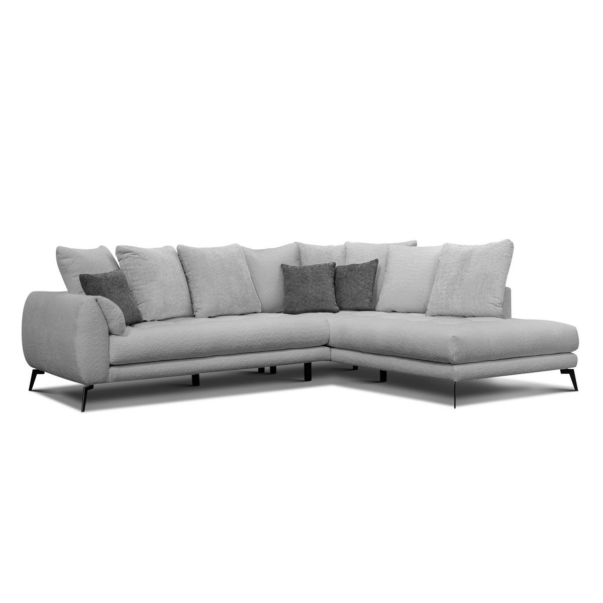 ECKSOFA CALME 5-Sitzer, hellgrau - Hellgrau, Holz/Textil (294/229cm) - Courtois Laville