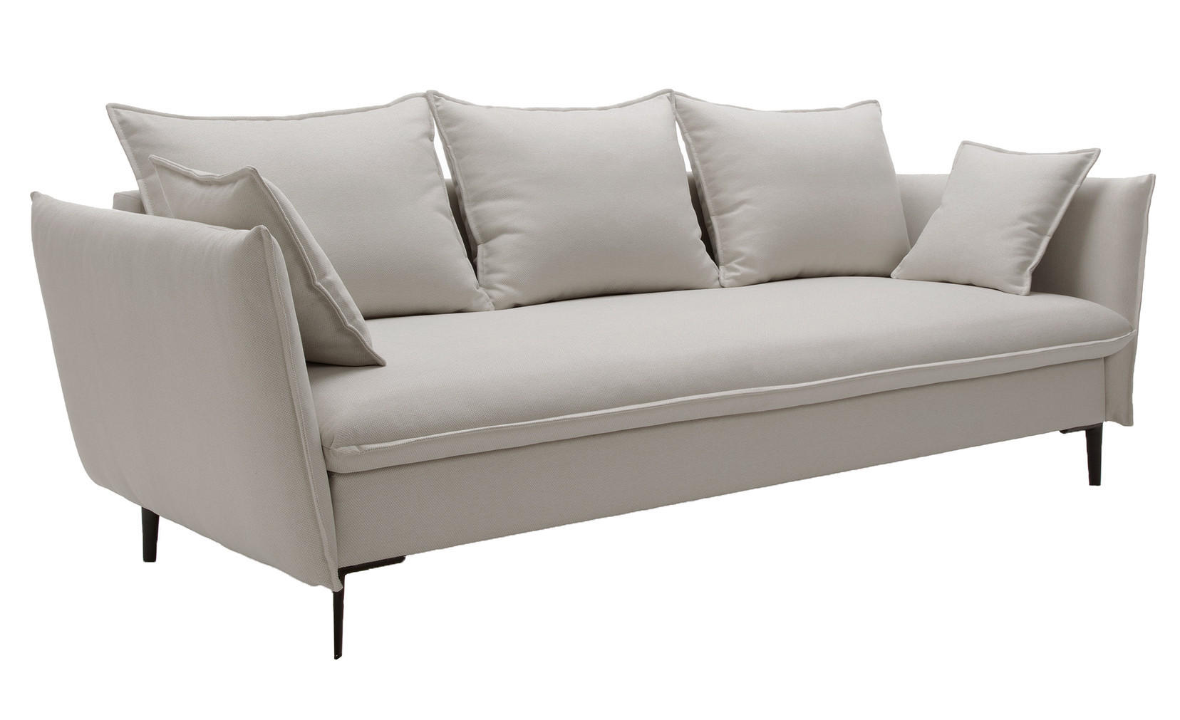 SOFA mit Bettkasten Flavio, 237 cm, Schlaffunktion, Hellgrau - Hellgrau, Holz (237/90/105cm) - Emporius