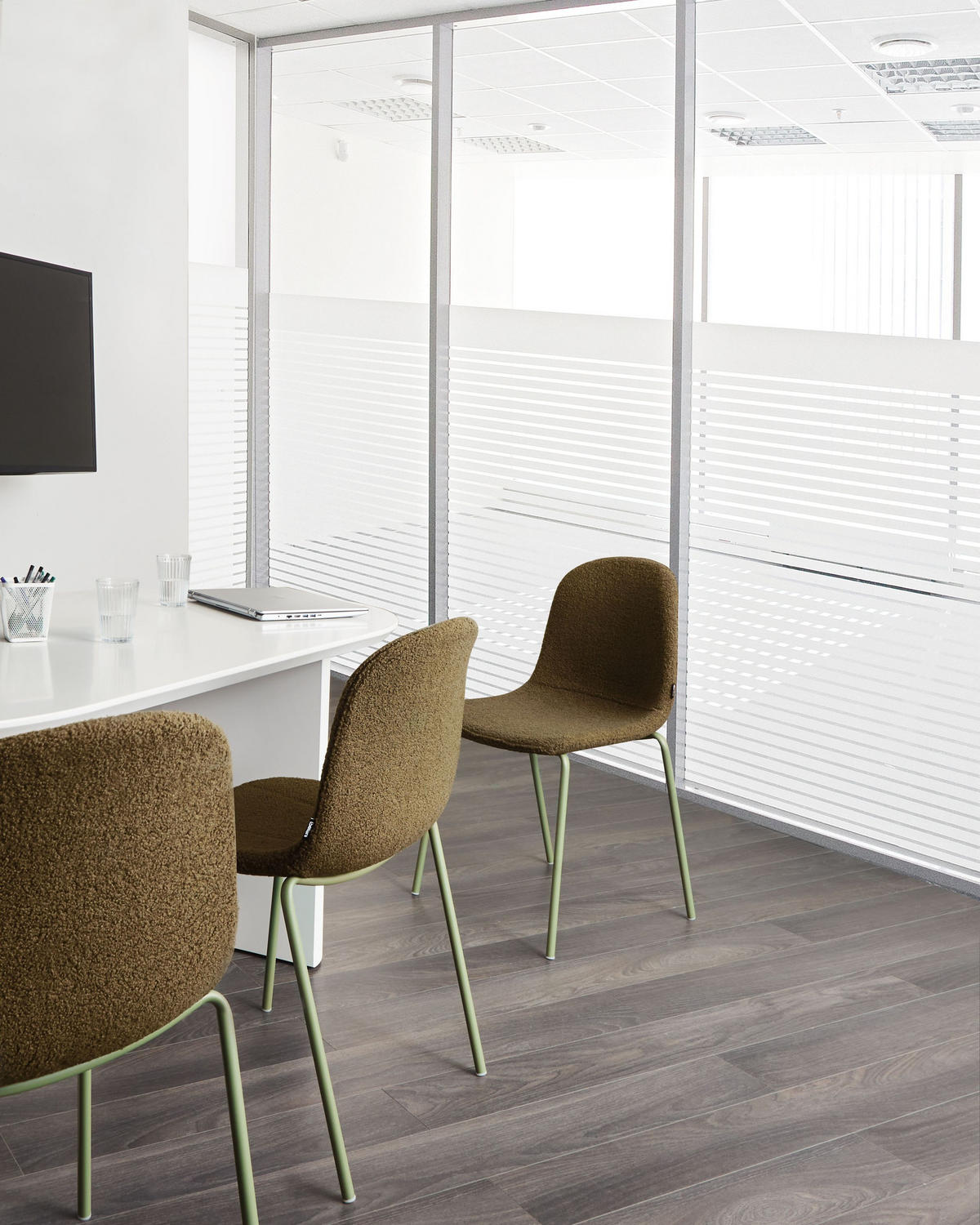 KONFERENZSTUHL 2er-Set Grün Loma - Grün, Textil (50/98/55cm) - Beliani