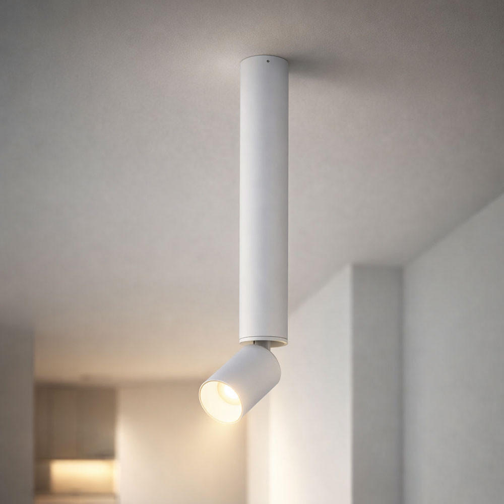 LED DECKENLEUCHTE Aluminium Weiß - Weiß, Metall (4.5/4.5/38cm) - Globo Lighting