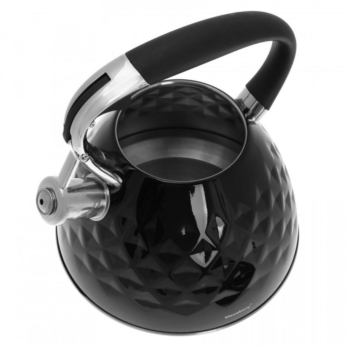 WASSERKESSEL Schwarz 24/22/25 cm KB7455 - Schwarz, Metall (24cm) - Klausberg 