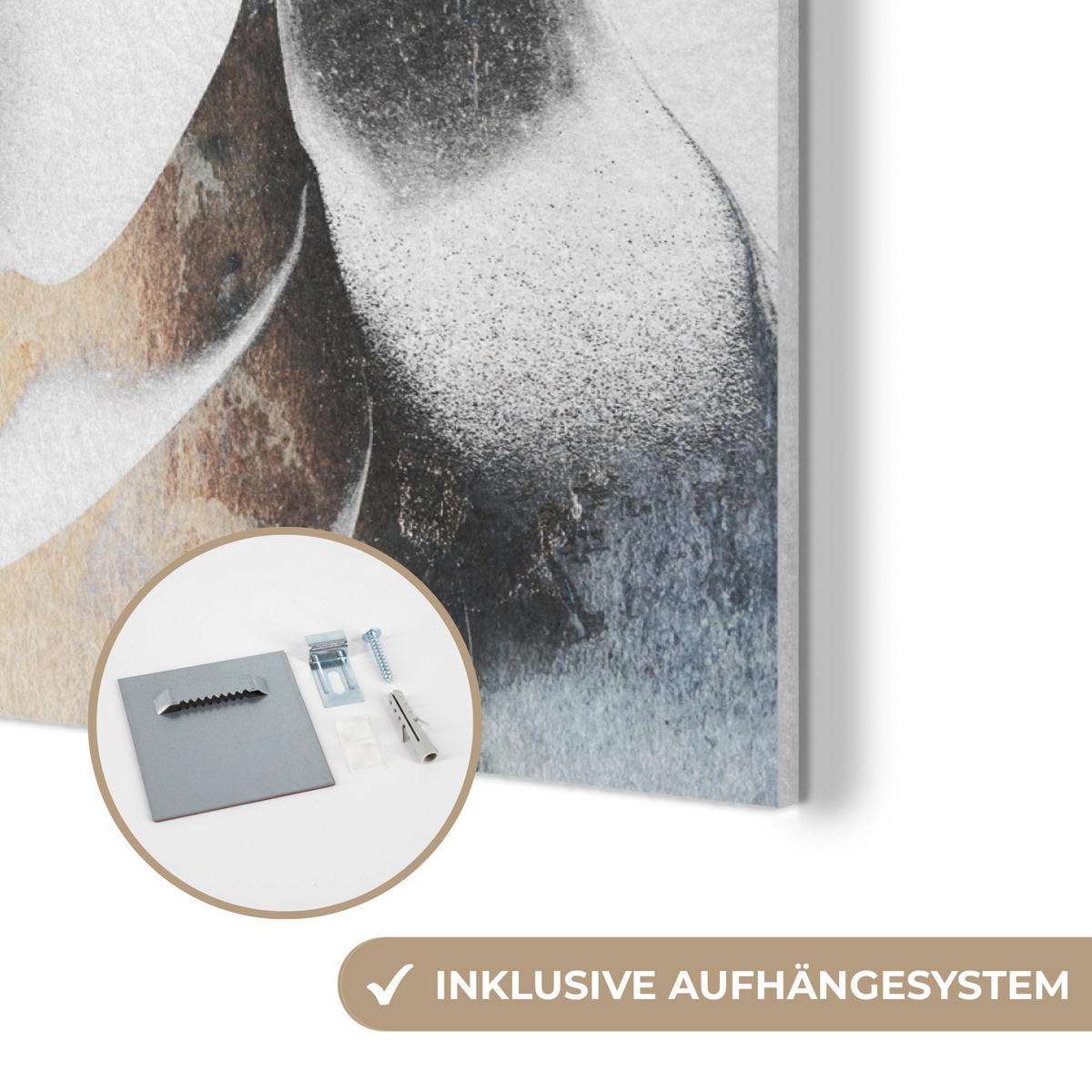 AKUSTIKPANEEL Luxus - Abstrakt - Gold - Weiß 80x60 cm - Goldfarben, Textil (80/0.9/60cm) - MuchoWow