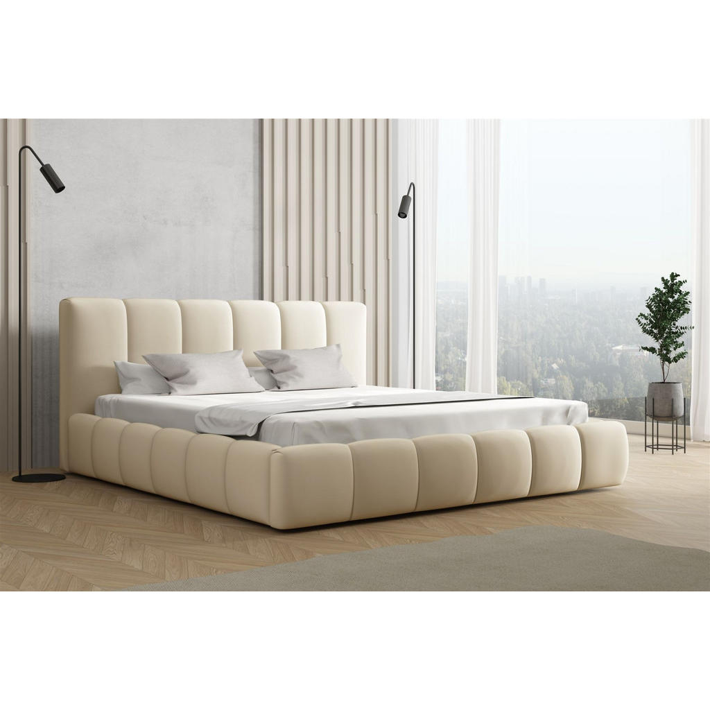 Thumbnail - Fun Möbel Polsterbett, Creme, Textil, 200x200 cm, Schlafzimmer, Betten, Polsterbetten