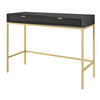 SCHMINKTISCH Kioto in Schwarz mit Metallbeinen - Goldfarben/Schwarz, Holzwerkstoff/Metall (50/104/77cm) - Ravio