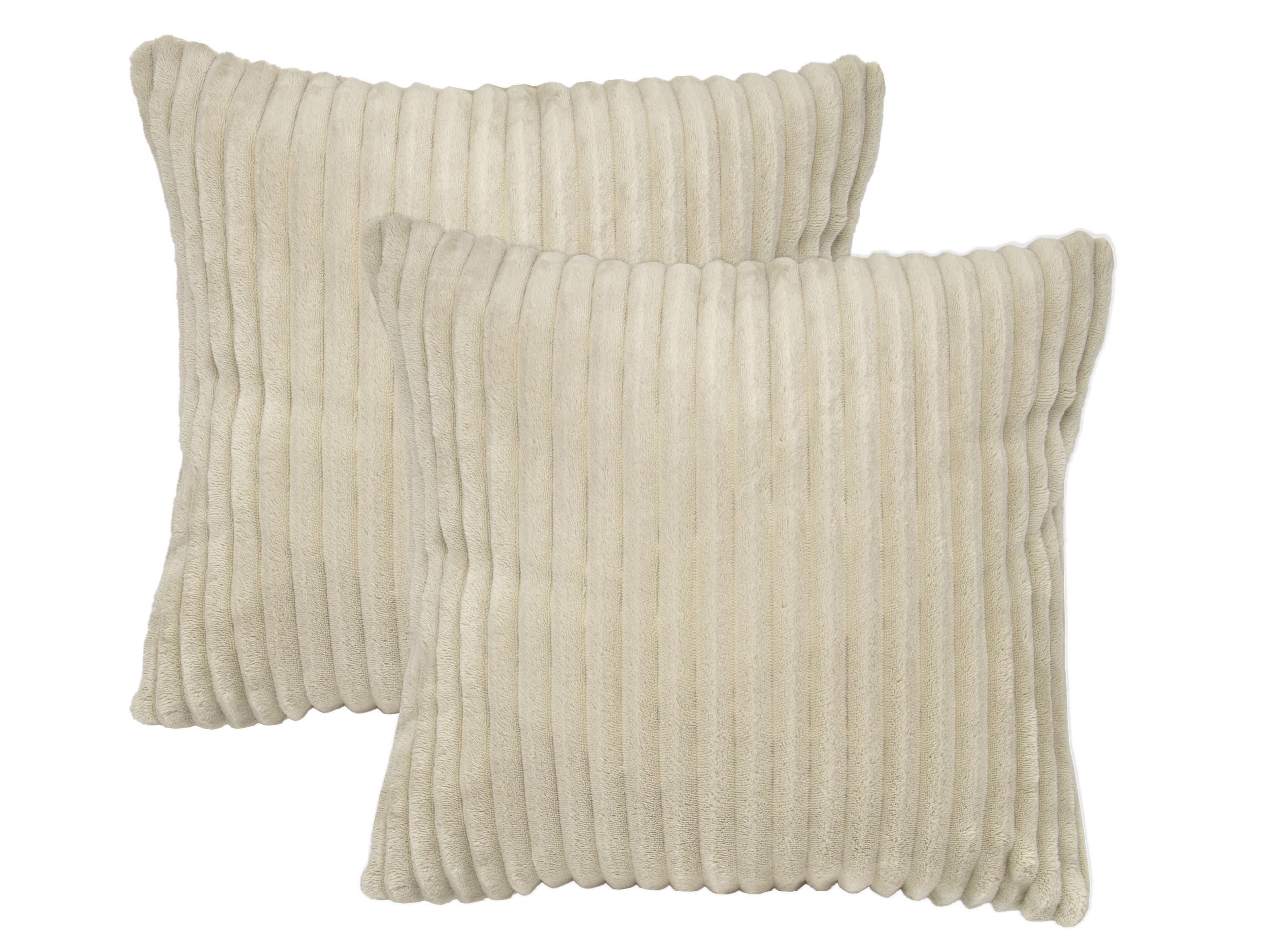KISSENBEZUG, 2er-Set, 40 x 40 cm, 100% Polyester, Beige - Beige, Textil (40/40cm) - Zollner