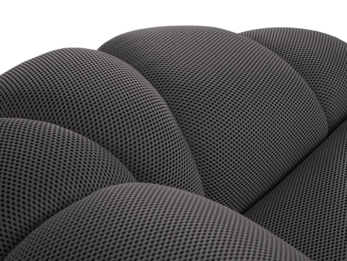 SOFA Diana aus 3D-Stoff Expresso 3 Sitzplätze - Graubraun, Textil (114/72/234cm) - Micadoni