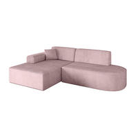 ECKSOFA Ottomane Links IREA-L1-v3 - 232x165x77 cm Rosa - Rosa, Holzwerkstoff/Textil (232/165cm) - ALTDECOR