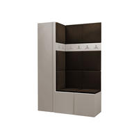 GARDEROBEN-SET Orion IX - Kaschmir/Braun, Holzwerkstoff/Kunststoff (124/186/46cm) - MIRJAN24