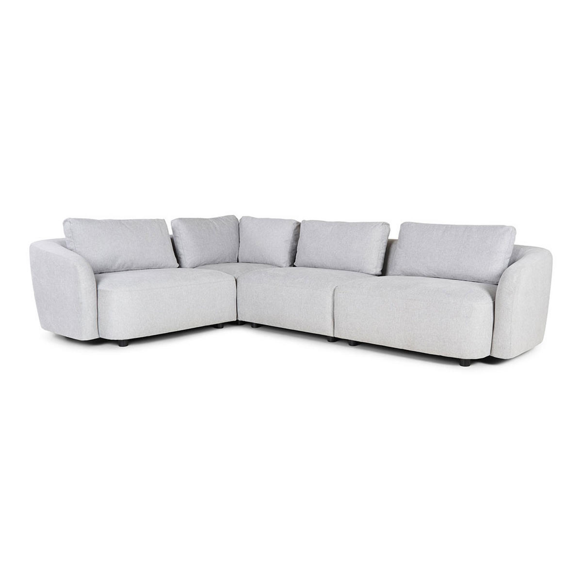 ECKSOFA Bergen Stoff Hellgrau - Hellgrau, Textil (205/297cm) - ebuy24