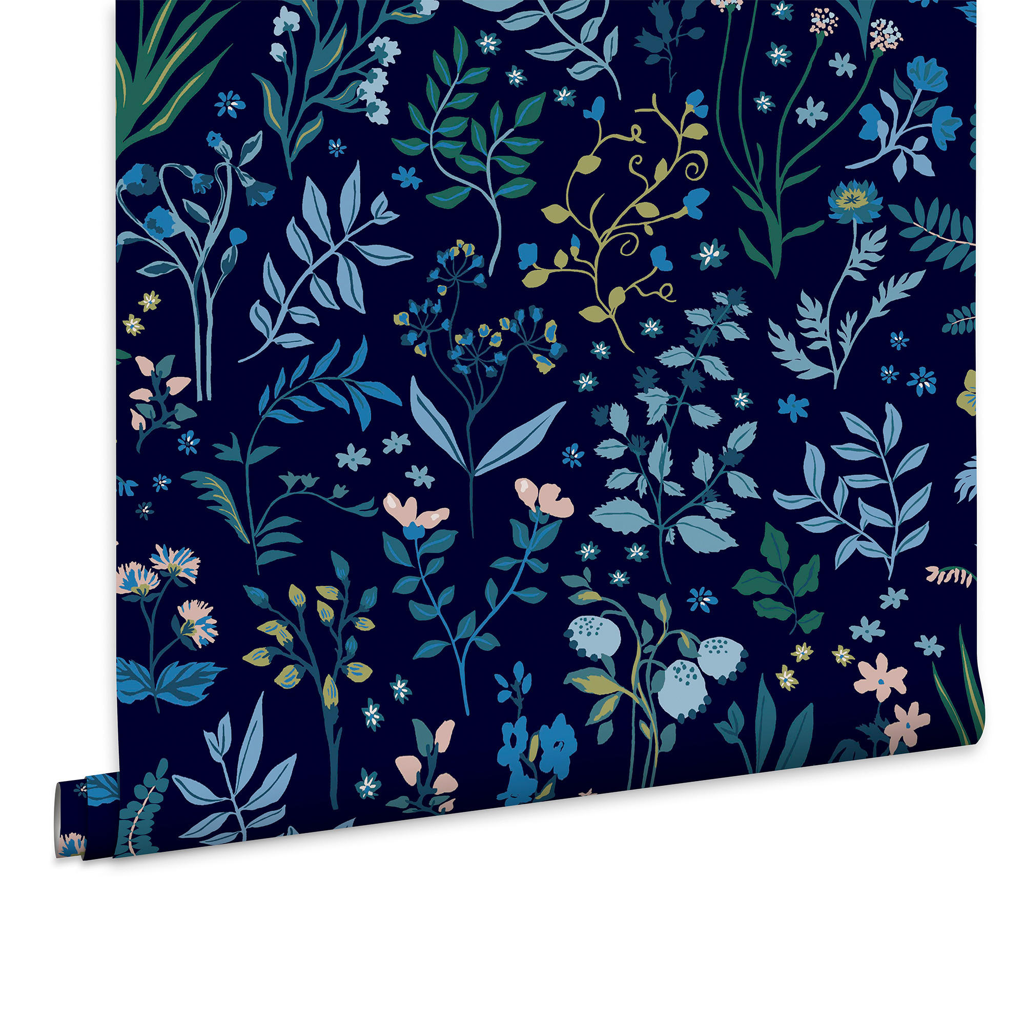 VLIESTAPETE Holcombe Blumen 1005x52cm - Blau, Papier/Kunststoff (52/1000cm) - Joules