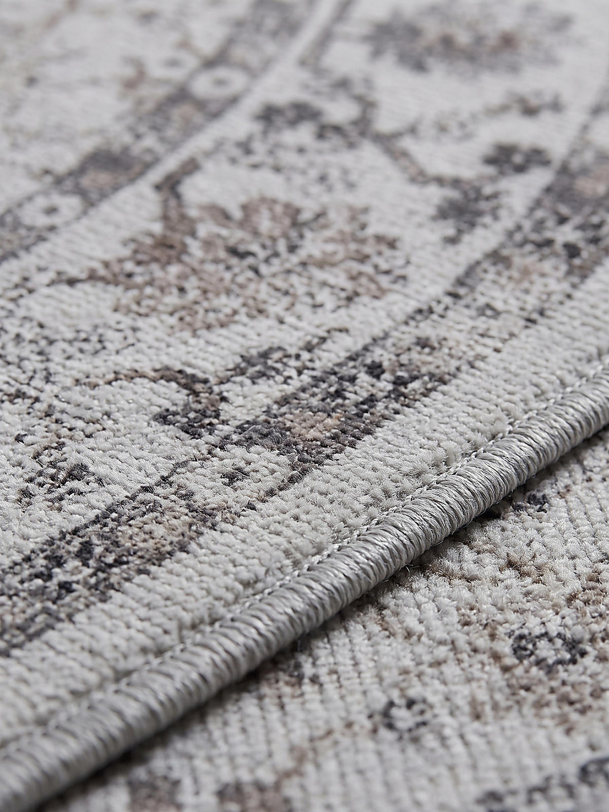 TEPPICH Kurzflor, waschbar, mit floralen Ornamenten, VERNANTE in Creme, Ø 200 cm - Beige, Textil (200/200cm) - KADIMA DESIGN
