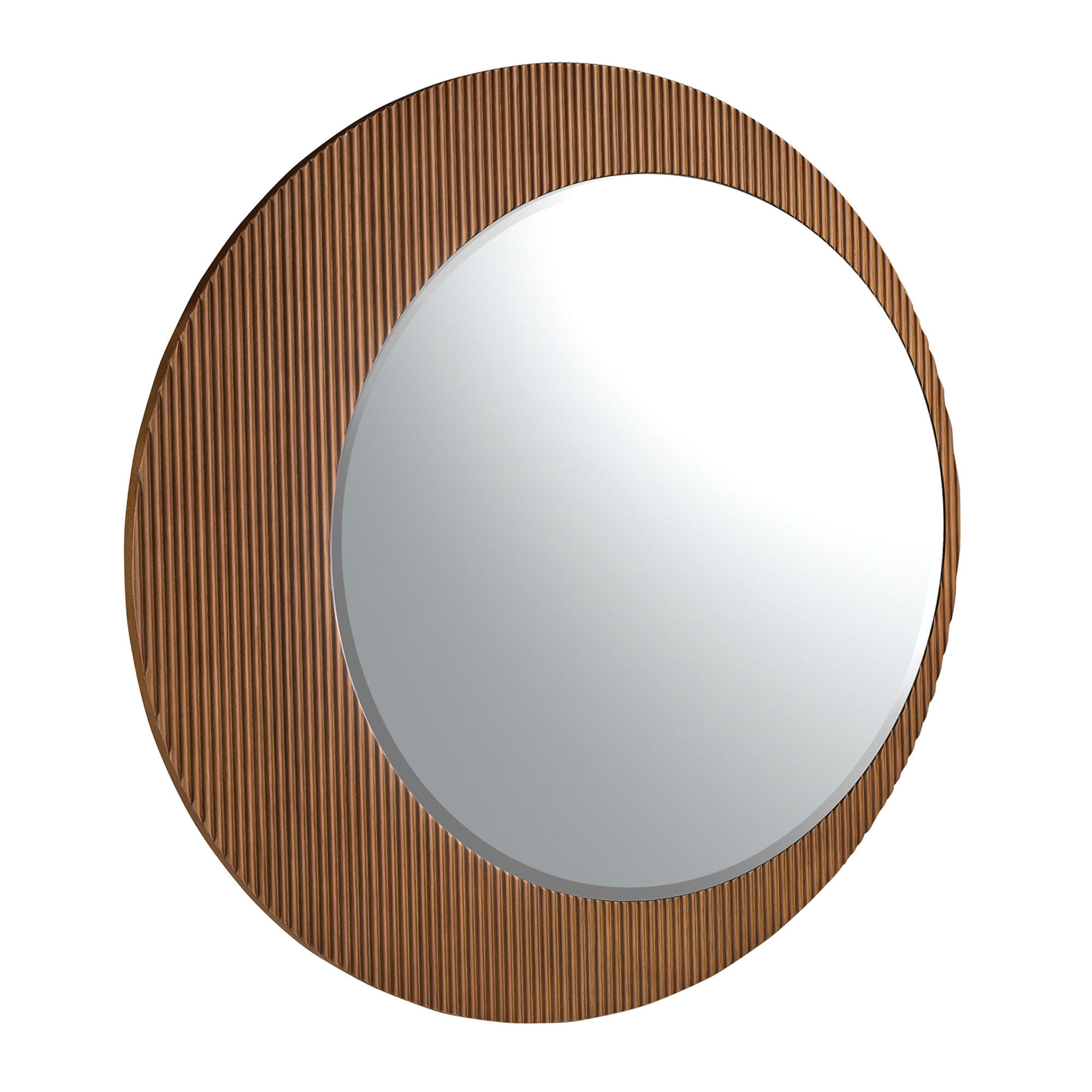 WANDSPIEGEL Wandspiegel Runden walnussfarbenes Holz Ø110/3 cm - Walnussfarben, Holz (110/3/110cm) - ANGEL CERDA