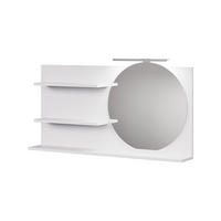 BADSPIEGELSCHRANK Avena Weiß 100 x 50 cm mit 3 offenen Fächern - Weiß, Holzwerkstoff (100/50/13.5cm) - Vicco