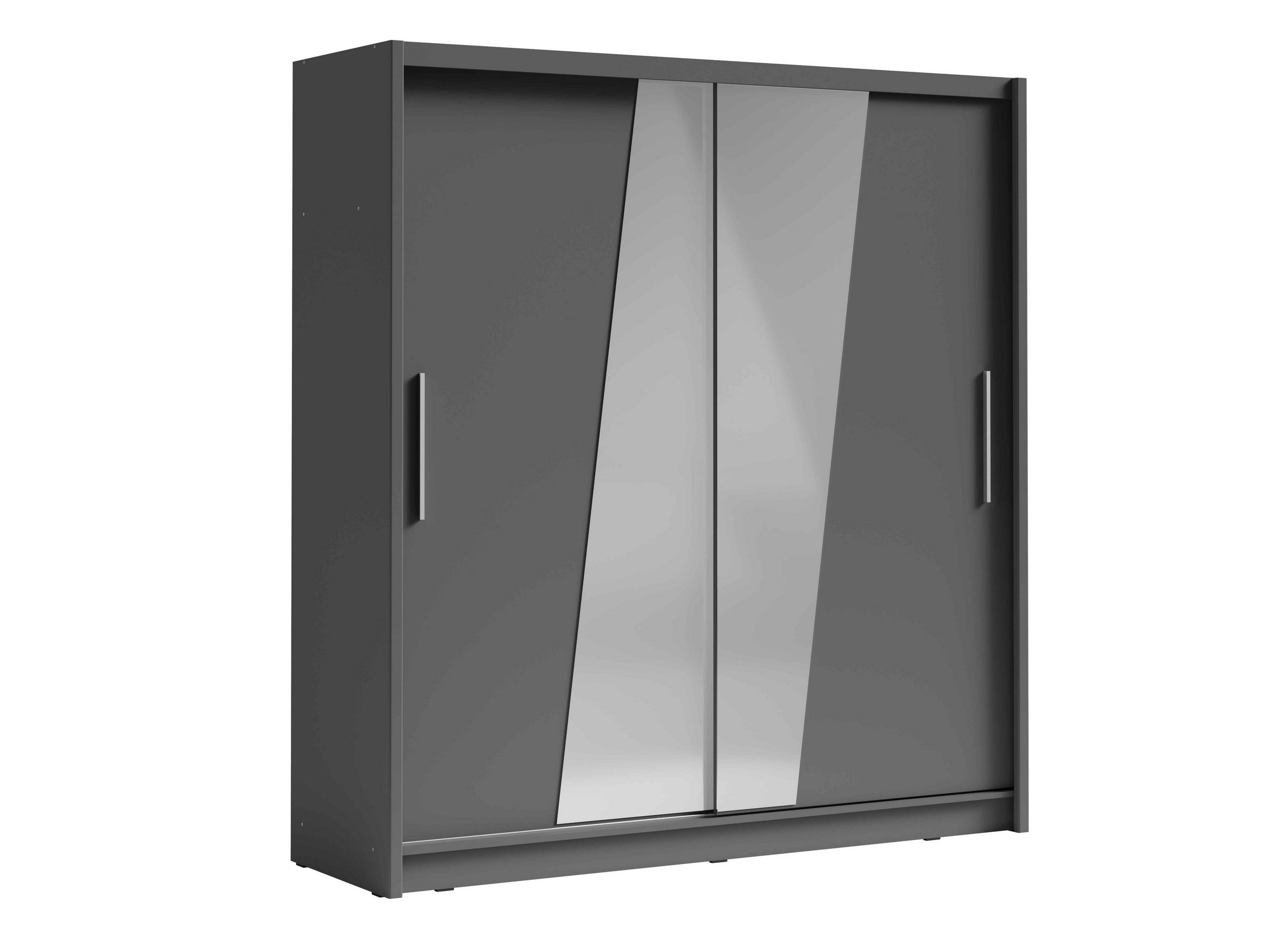 Masseno Schwebetürenschrank Grau 200x215x62.5 cm