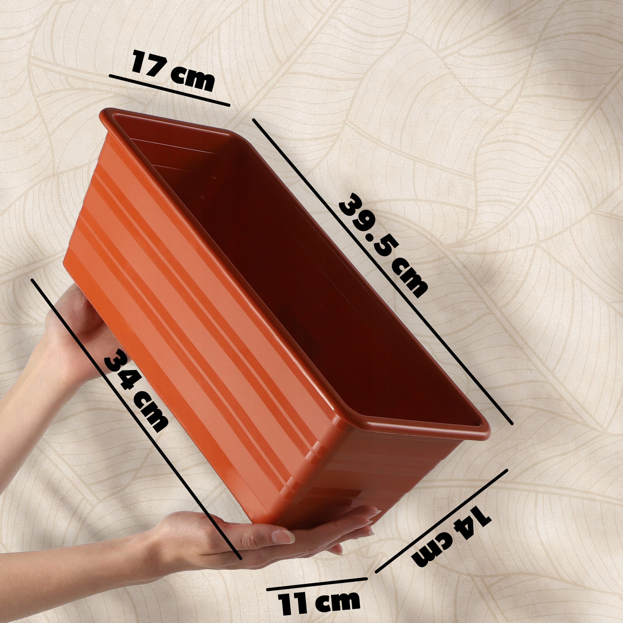 BALKONTOPF 40 cm, Terrakotta - Terracotta, Kunststoff (17/40cm) - KADAX