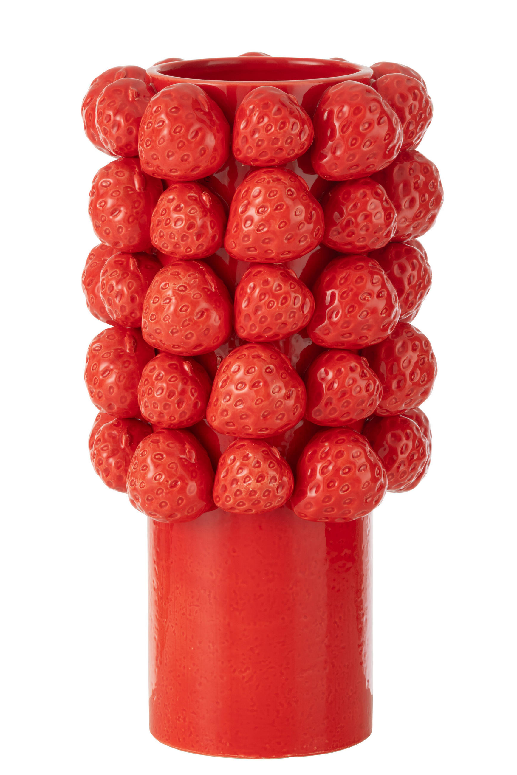 VASE RUBELLA - Töpferei - Rot - L - Ø 19.2 cm - Rot, Keramik (34.5cm) - J-Line