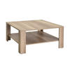 COUCHTISCH mit Ablagefach - lena 90/90/42 cm - Walnussfarben, Holzwerkstoff (90/90/42cm) - Calicosy