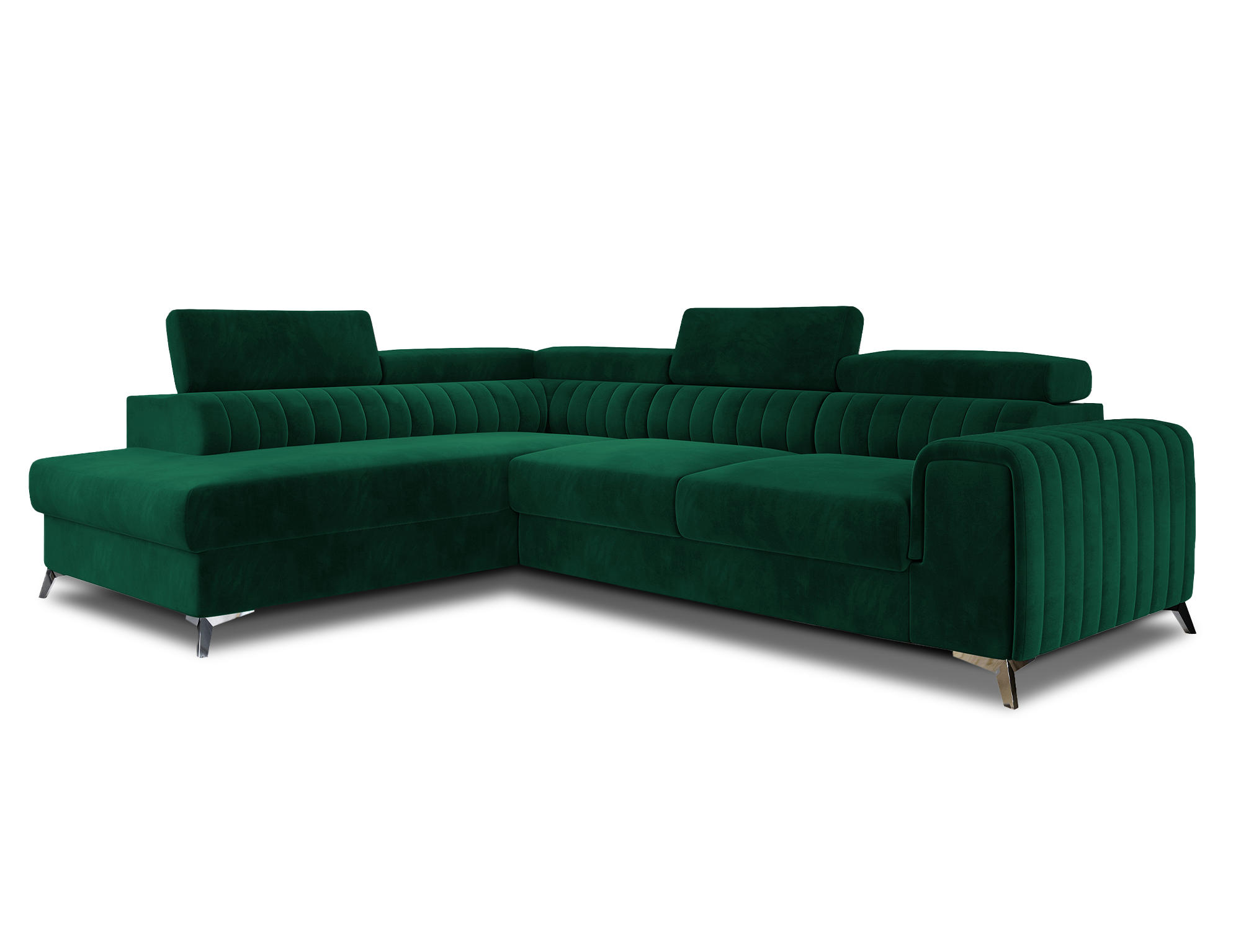 Wohnideebilder Ecksofa Grün 278x205 cm