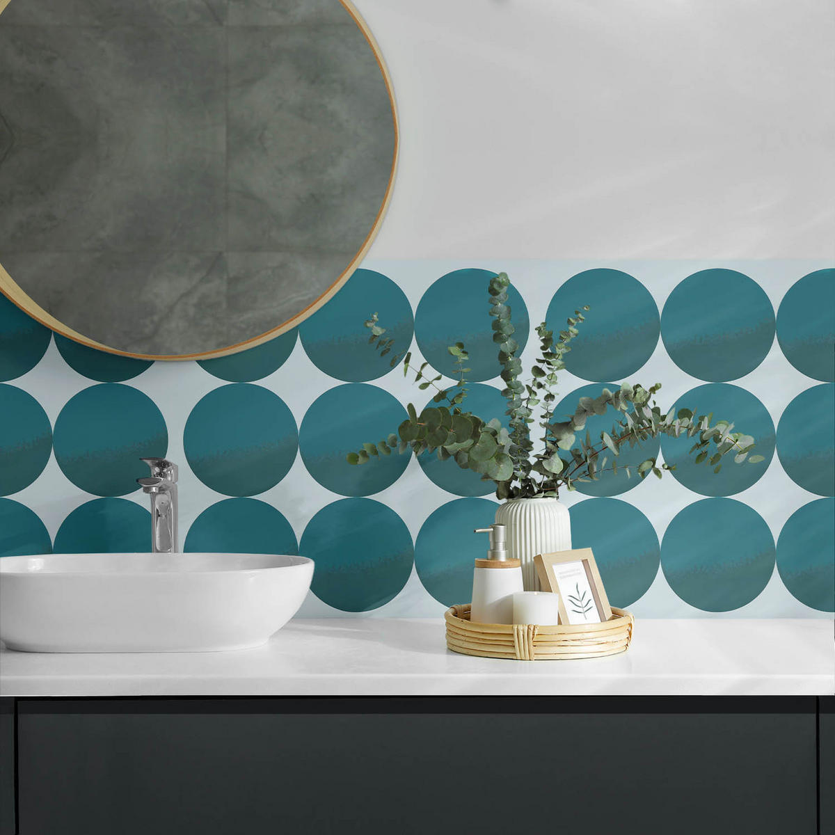 WANDPANEEL 100x50 cm selbstklebend Sferra - Pastellgrün, Kunststoff (50/1.6/100cm) - Wallfluent