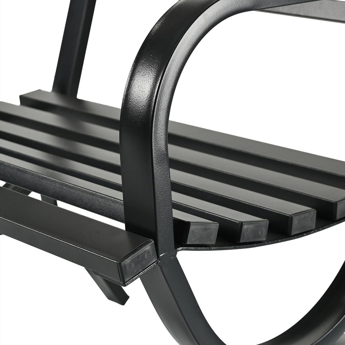 GARTENSTUHL - Schwarz, Metall (60/85.5/56cm) - Relaxdays