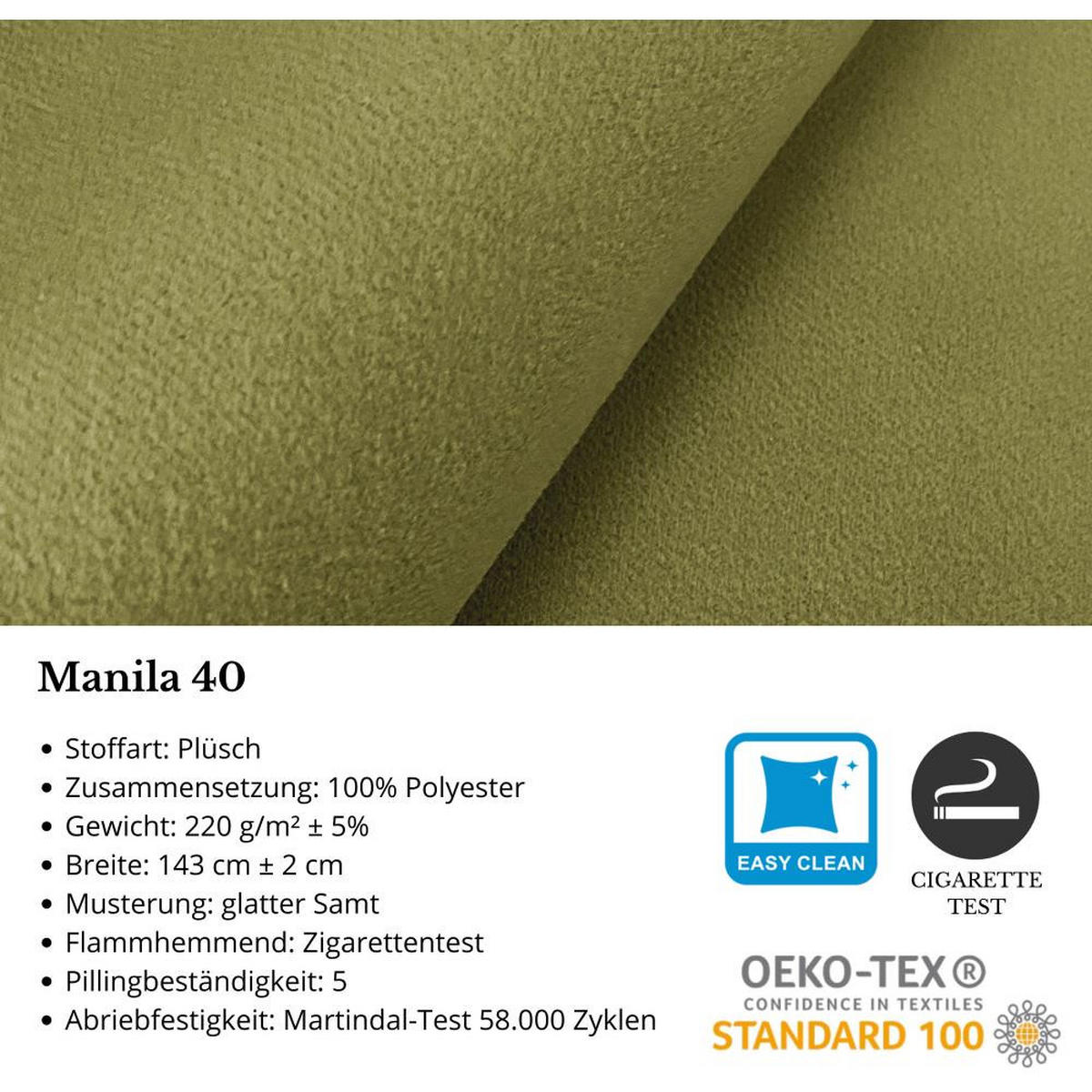 ECKSCHLAFSOFA Teramo oliv - Schwarz/Olivgrün, Kunststoff/Textil (235/150cm) - Beautysofa