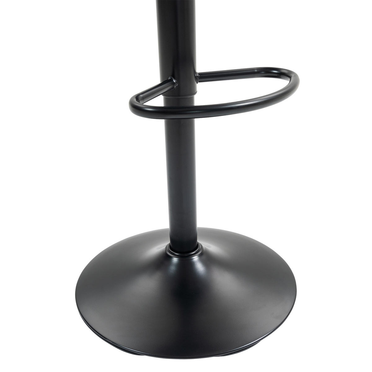 BARHOCKER Schwarz 2er-Set mit Kunstleder drehbar & höhenverstellbar - Schwarz, Metall (43/80/44cm) - PANGIVO