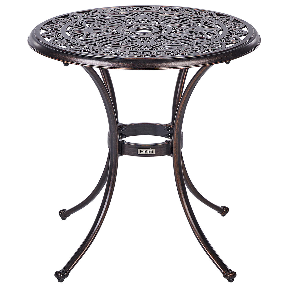 BISTRO-SET 2-Sitzer Braun Triora/Andalo - Braun, Metall - Beliani
