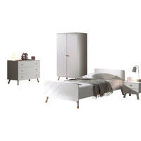 KINDERZIMMER komplett Set 3-tlg. Kamillah 4 Schrank Bett Nachtkomode - Weiß, Holzwerkstoff (260/1/160cm) - 58aufmkessel