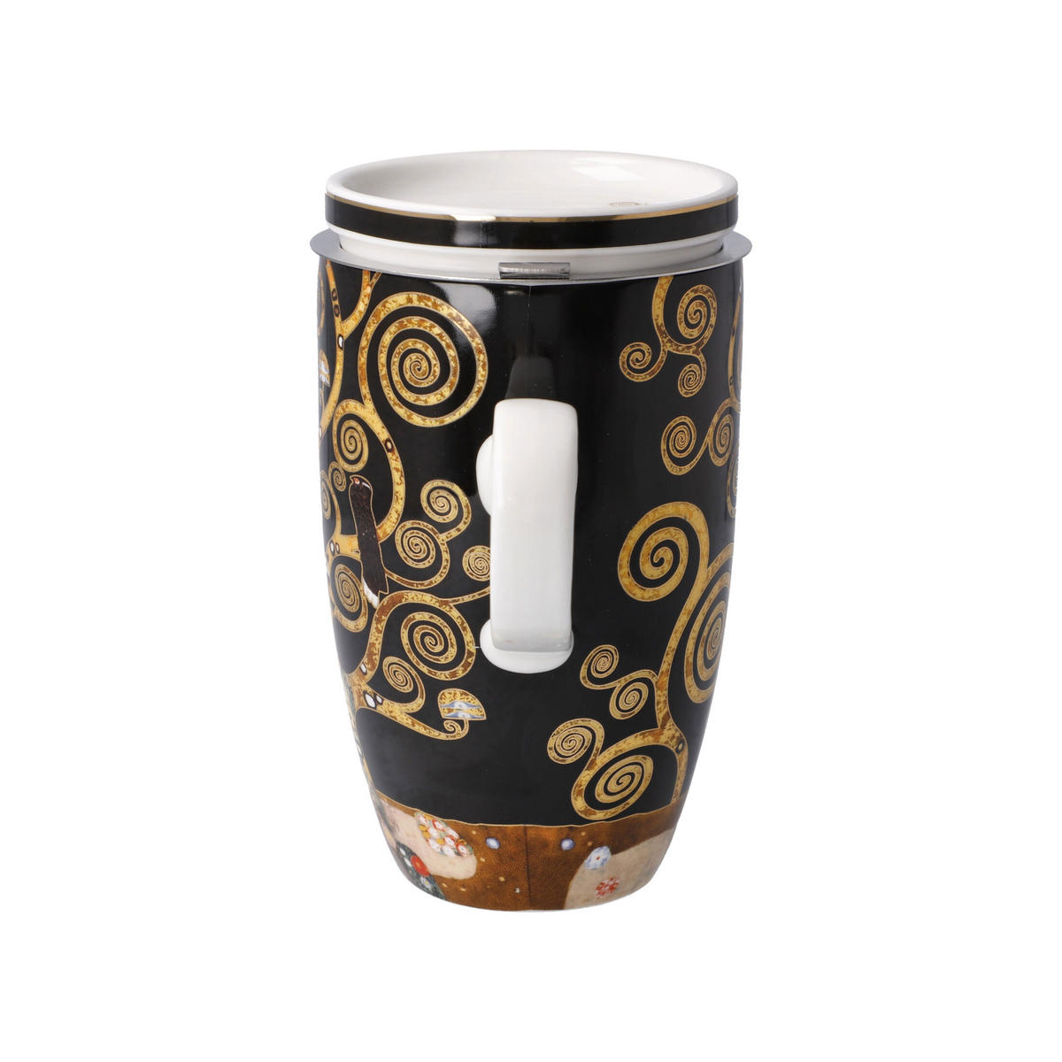 TEETASSE Gustav Klimt - Der Lebensbaum, Fine Bone China, 450 ml - Multicolor, Keramik (0.45L) - Goebel