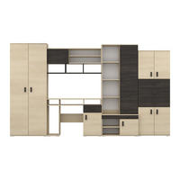 KINDERZIMMER-SET NICO Wohnwand 350/202 cm in Esche / Eiche Canterbury - Eichefarben/Eschefarben, Holzwerkstoff (350/202/52cm) - Deine Möbel 24