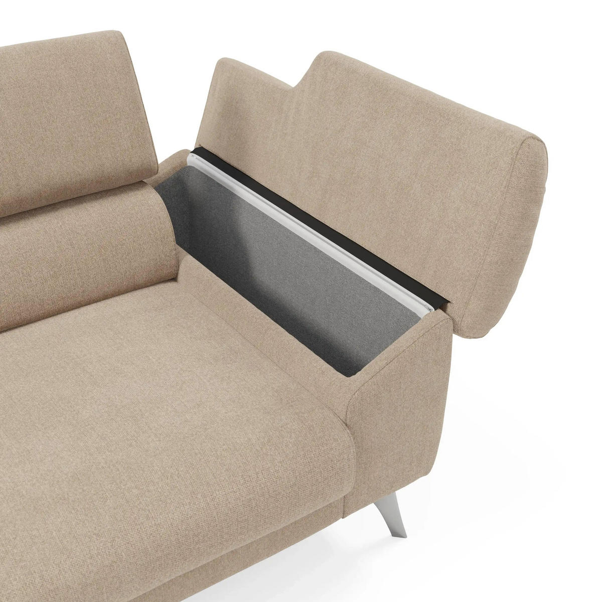 LINEARSOFA Donatello - Beige, Metall (183/76/102cm) - Divani.store