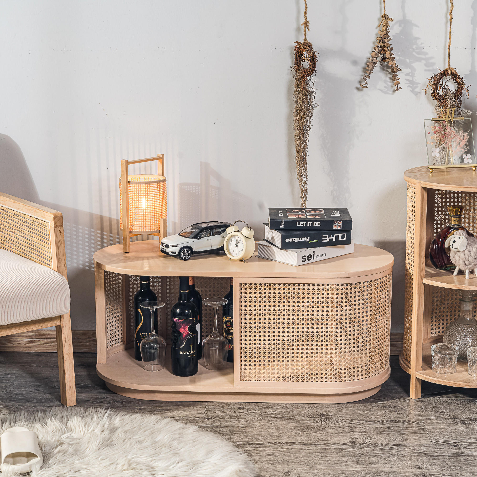 COUCHTISCH Rund Braun 90 x 40 x 40 cm - Braun, Holz (40/90/40cm) - Nordlys