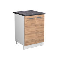 KÜCHENUNTERSCHRANK Fame-Line Goldkraft Eiche 60 cm, AP Anthrazit - Honigeiche/Eiche Wotan, Holzwerkstoff (60/82/60cm) - Vicco