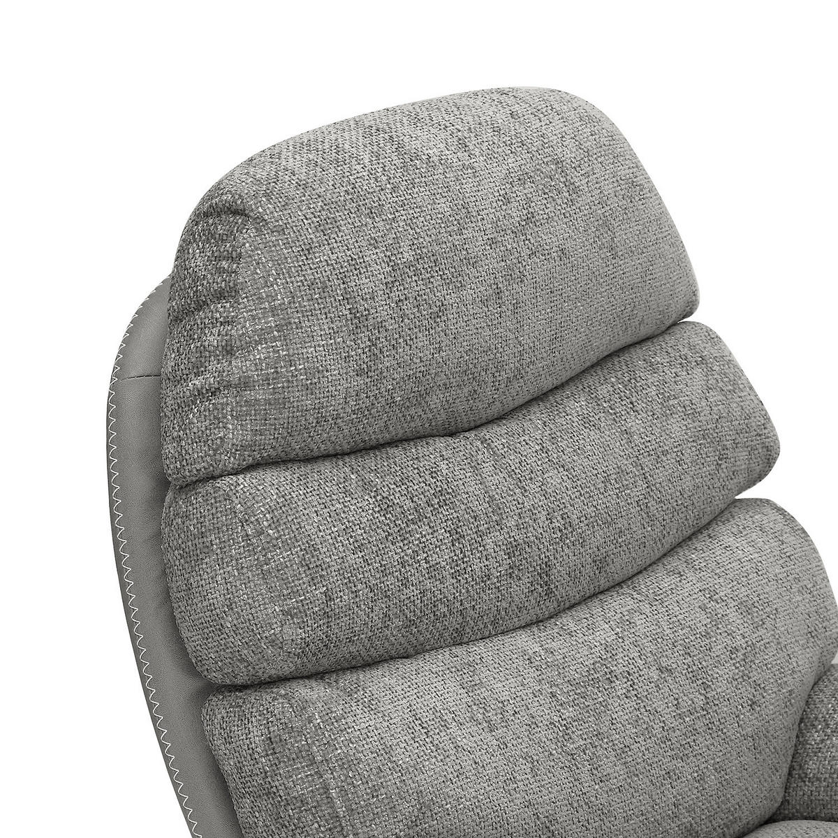 RELAXSESSEL - Schwarz/Grau, Textil/Metall (78/102/90cm) - home24