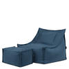 SITZSACK Outdoor-Sessel Alto + Hocker - Blau, Textil (94/75/94cm) - icon