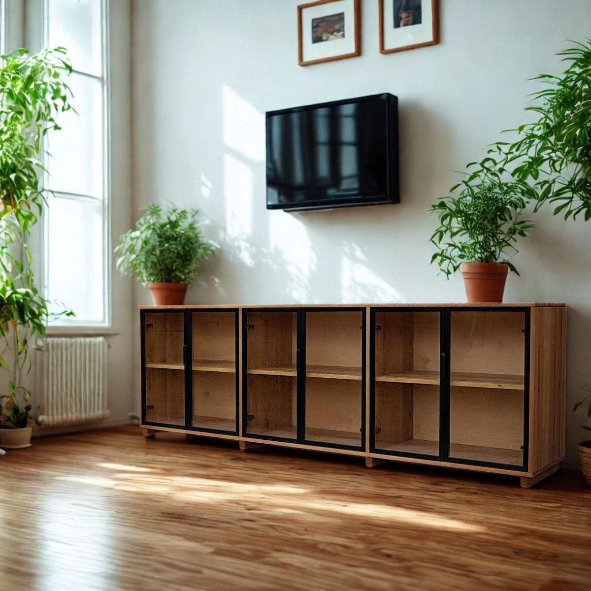 EICHENKOMMODE für das Wohnzimmer DELIO - Eichefarben, Holz (240/80/45cm) - Rawood Furniture