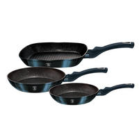 PFANNENSET Blau 50/30/20 cm BH6140 - Blau, Metall - Berlinger Haus