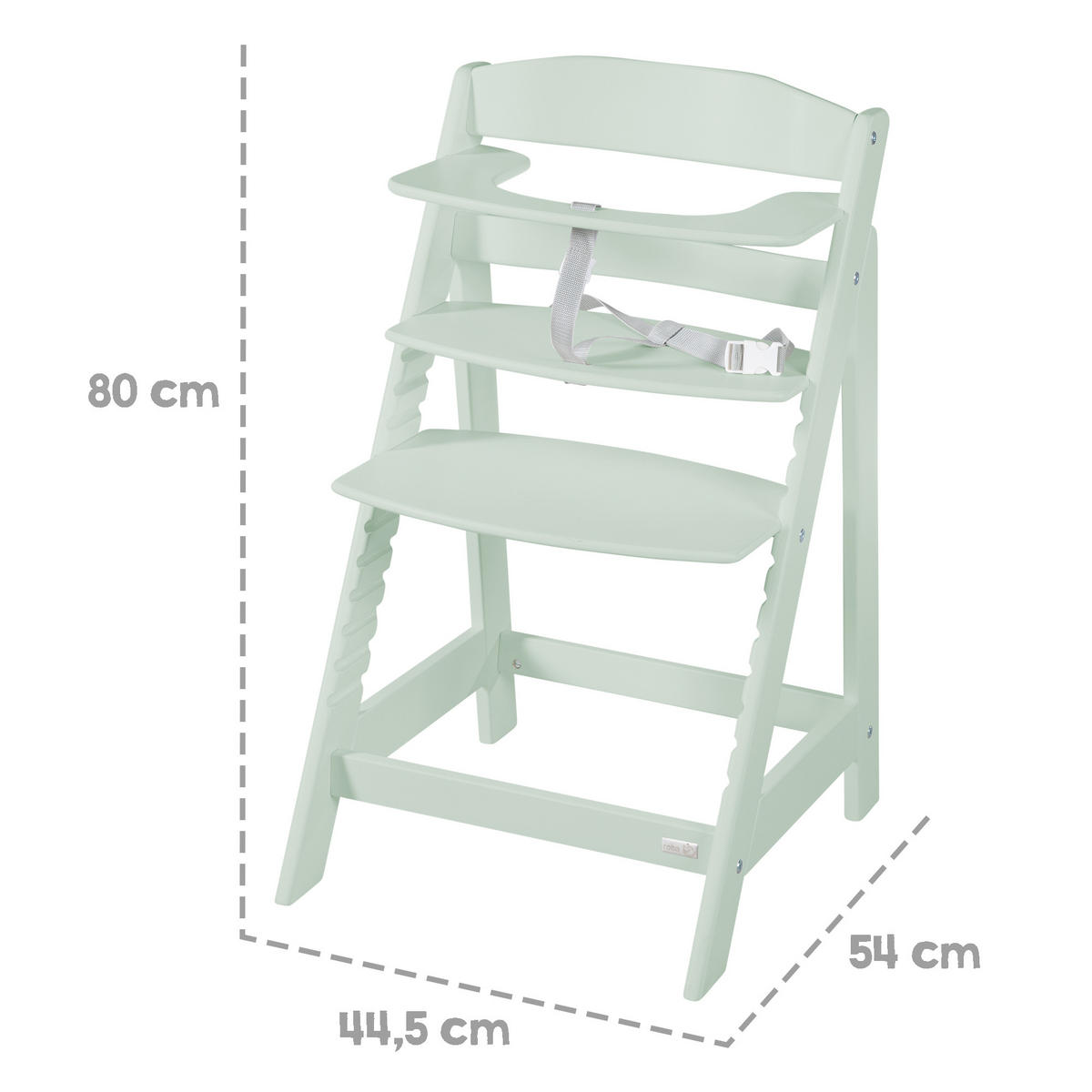 KINDERHOCHSTUHL Sit Up Flex Mint - Mintgrün, Holzwerkstoff (44.5/80/54cm) - Roba
