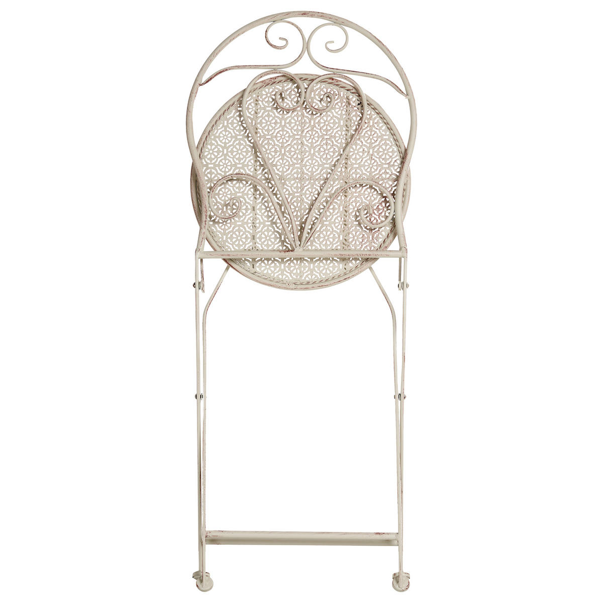 GARTENSTUHL 2er-Set Hellbeige Folelli - Beige, Metall (40/95/46cm) - Beliani