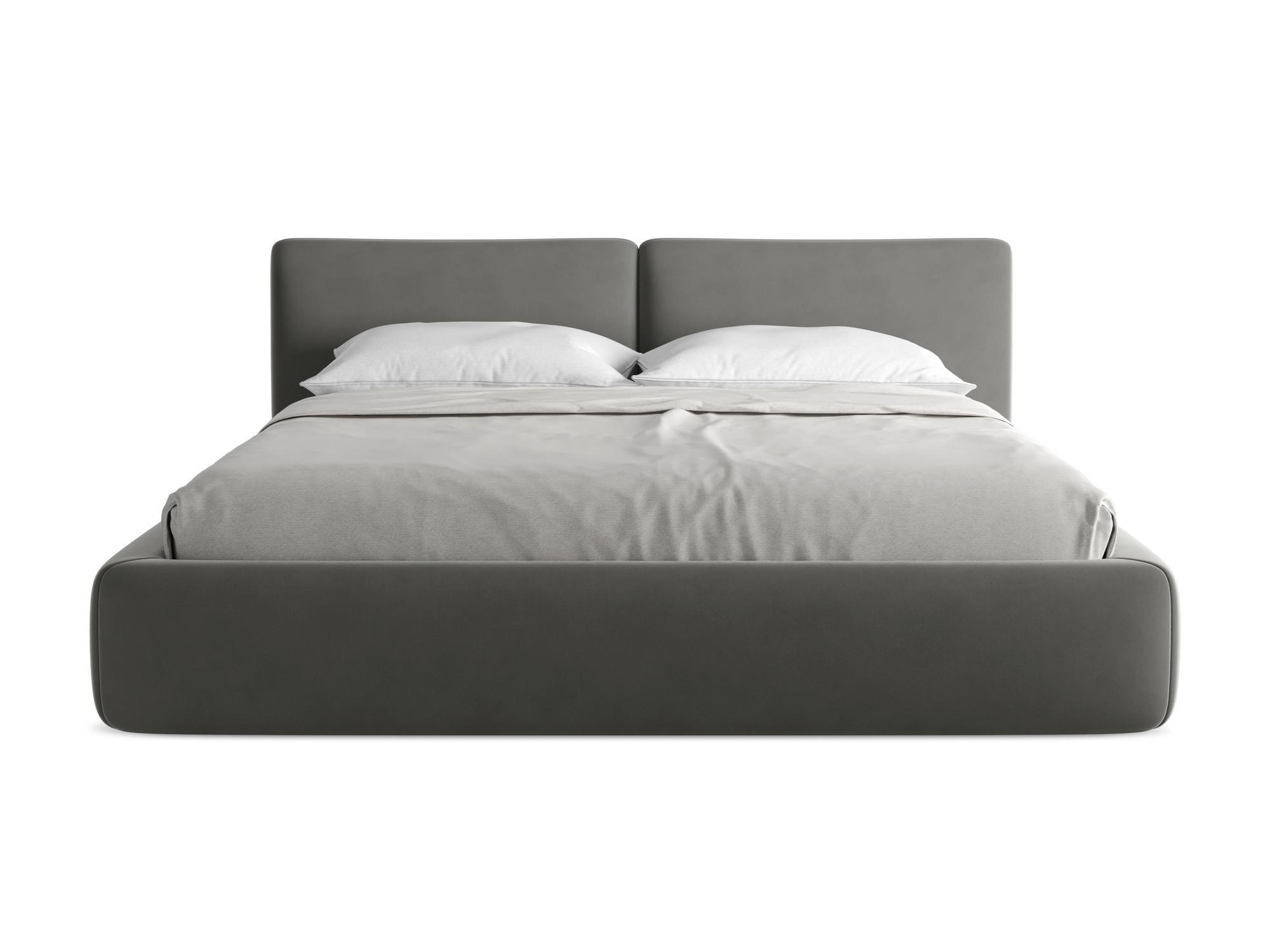 POLSTERBETT mit Bettkasten und Lattenrost 200x228 Grau - Dunkelgrau/Schwarz, Kunststoff/Textil (180/200cm) - Makamii