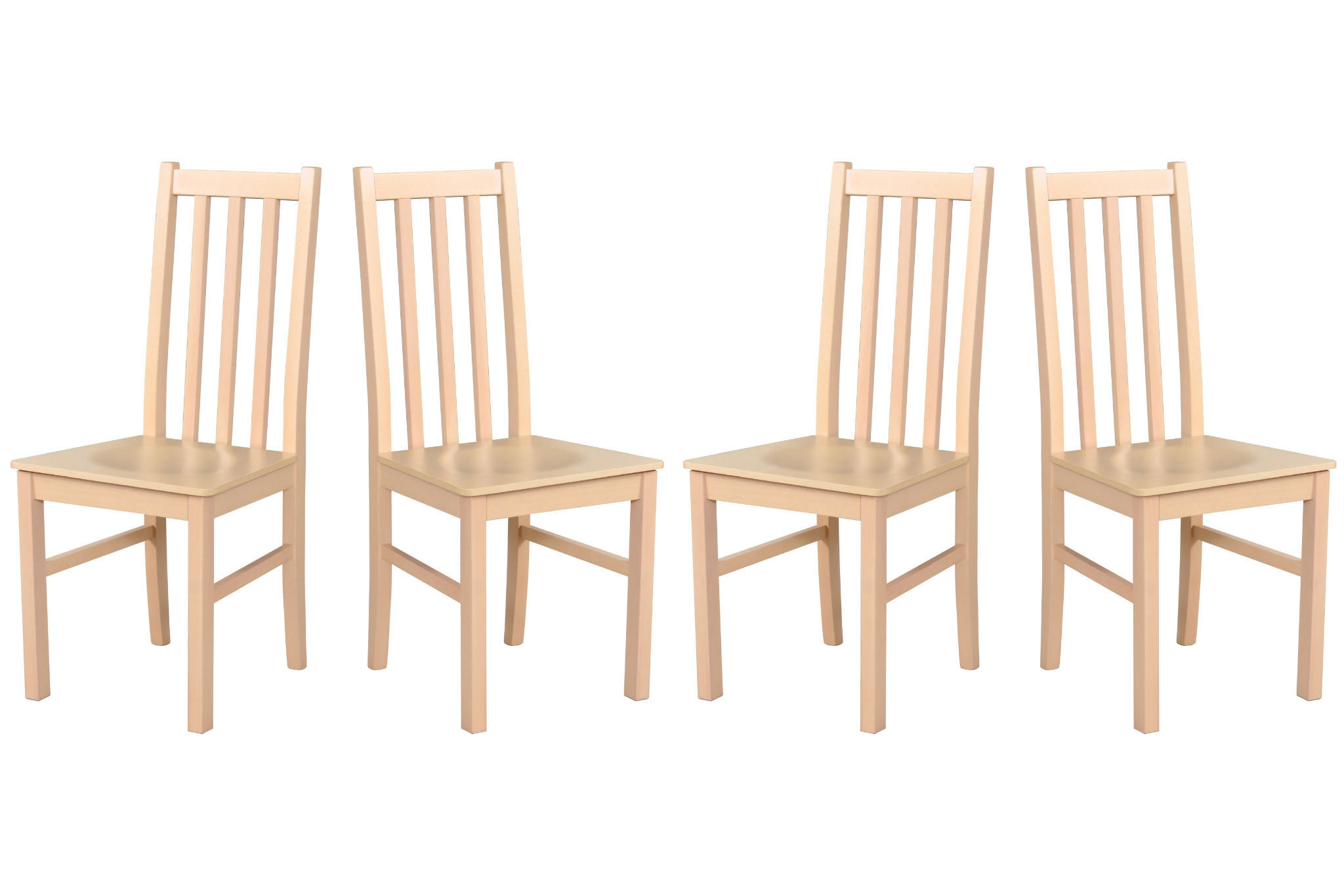 ESSZIMMERSTUHL 4x "BOS 10 D", sonoma - Beige/Sonoma Eiche, Holz (43/94/40cm) - Leaf Design