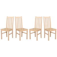 ESSZIMMERSTUHL 4x "BOS 10 D", sonoma - Beige/Sonoma Eiche, Holz (43/94/40cm) - Leaf Design
