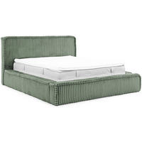 POLSTERBETT MESUT - Grün, Textil (120/200cm) - Meblini