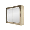 KLEIDERSCHRANK London VIII - Silberfarben/Sonoma Eiche, Holzwerkstoff/Kunststoff (180/215/58cm) - MIRJAN24