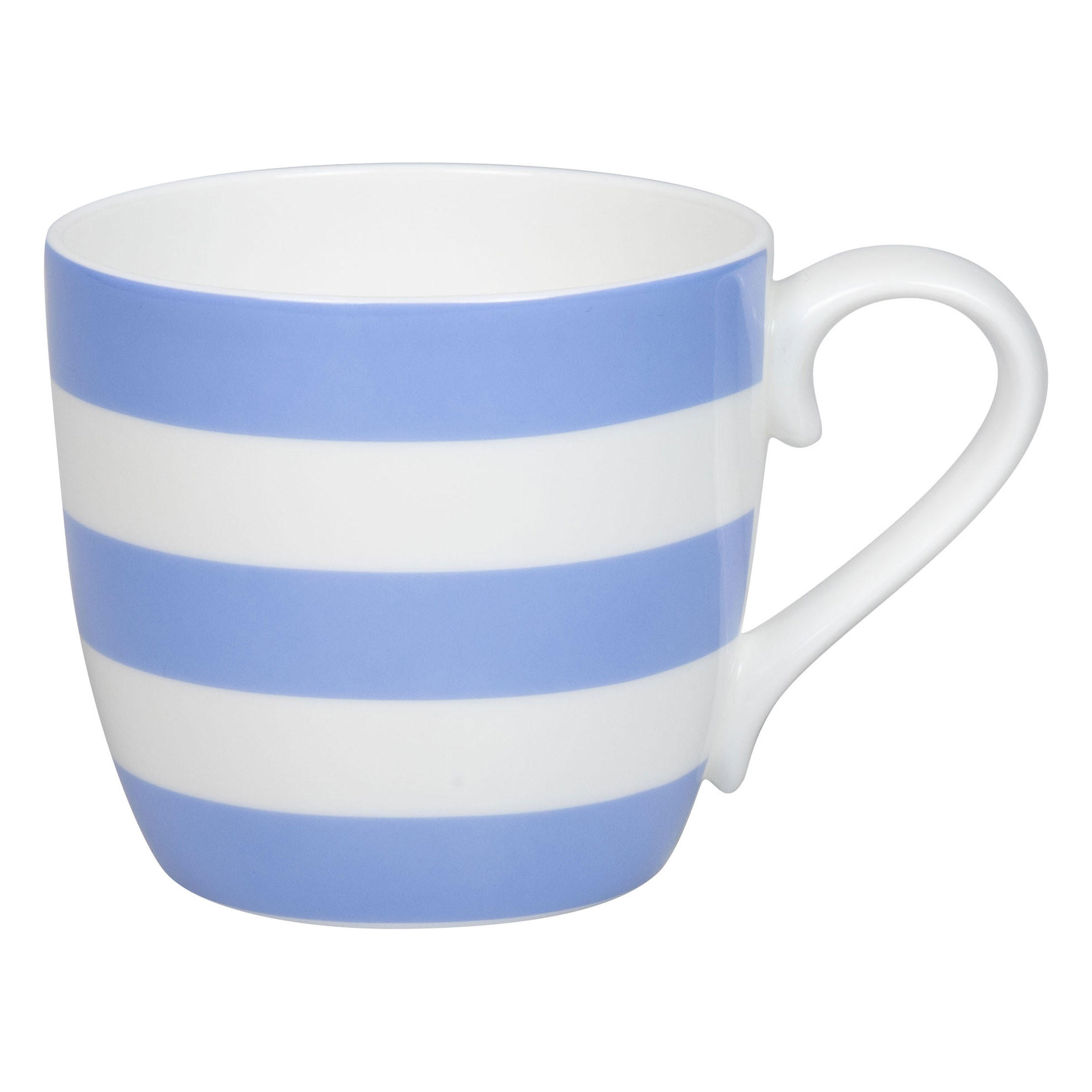 KAFFEEBECHER Stripes - Creamblue - Naturfarben, Keramik (0.43L) - Könitz