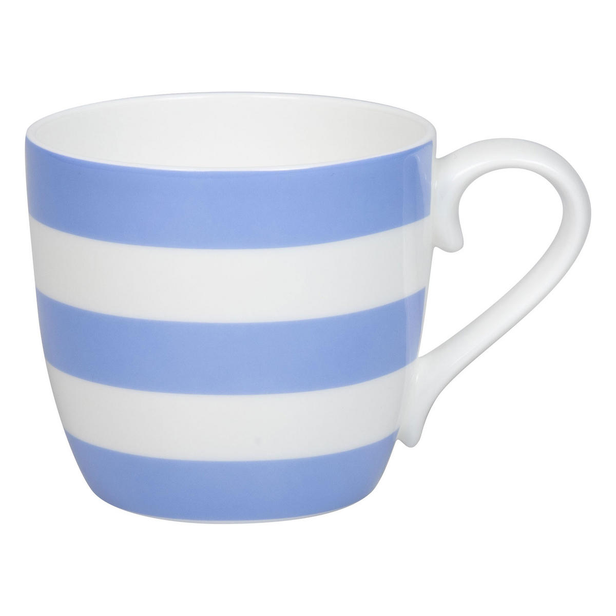 KAFFEEBECHER Stripes - Creamblue - Naturfarben, Keramik (0.43L) - Könitz